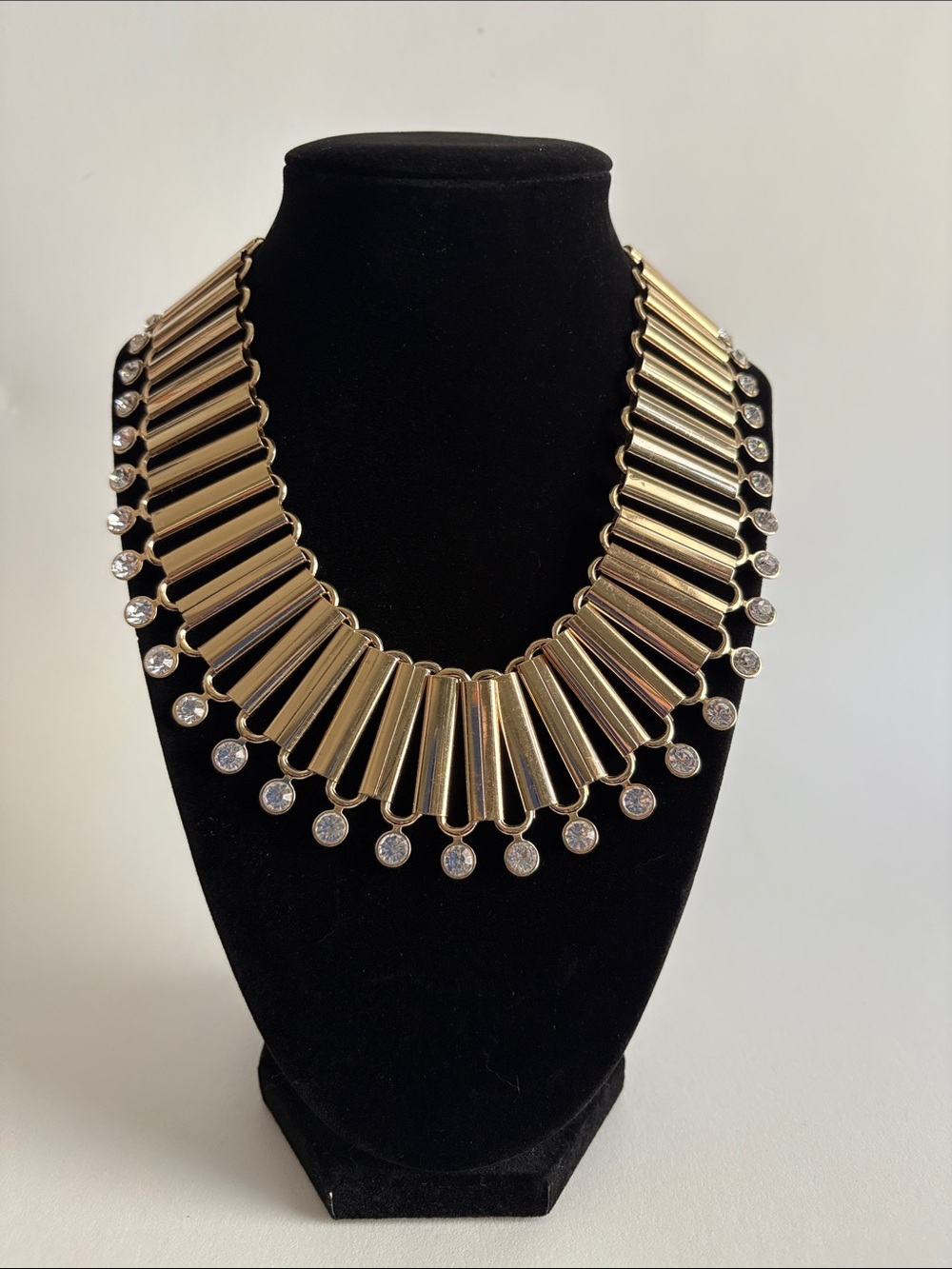 Lovisa Gold Collar Necklace Crystal Drop Statement Women Jewelry